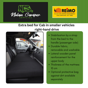 Extra bed for Cab in smaller commercial vehicles (VW T6/T5, MERCEDES VITO,ETC)- Right hand drive