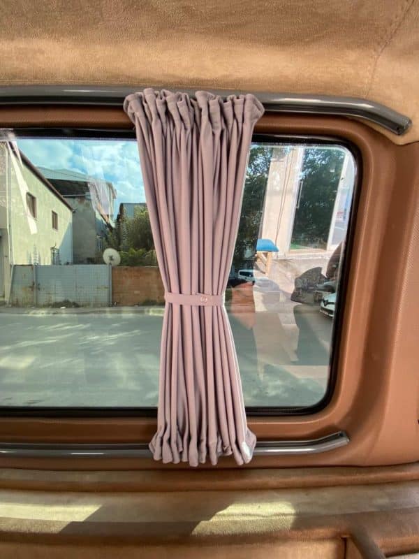 Curtain Kits with Rails (Grey-Double Layer)  Fiat Ducato 2006+ Behind the driver - Image 2