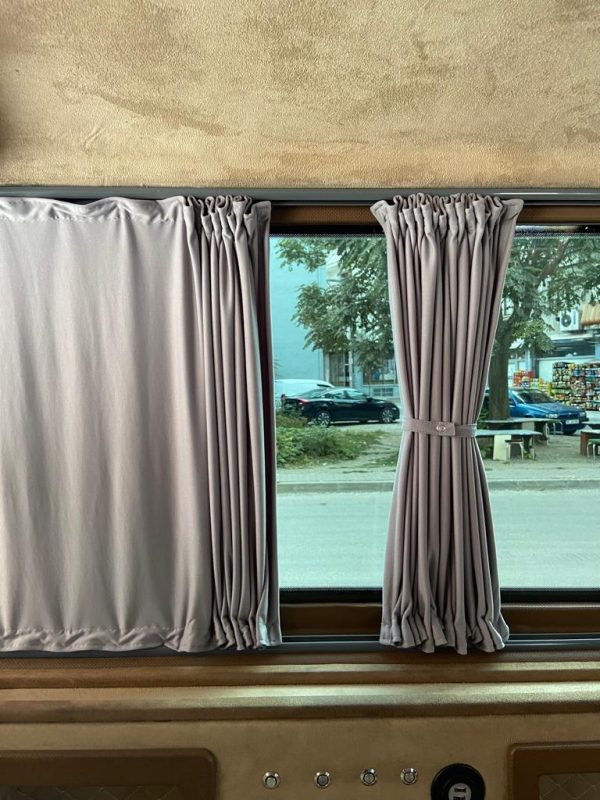 Curtain Kits with Rails (Grey-Double Layer) MB SPRINTER 2006-2018 Behind the driver