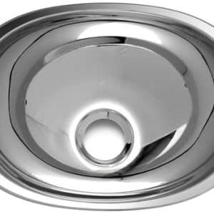 Washbasin oval stainless steel