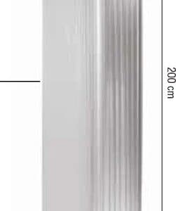 Shower Tambour Door Black / Silver